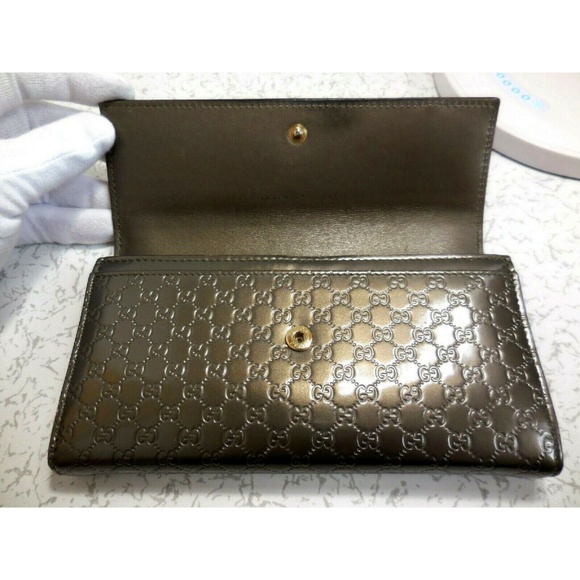 Gucci Gunmetal Silver Microguccissima Wallet - Picture 5 of 8